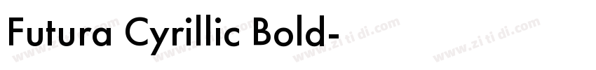 Futura Cyrillic Bold字体转换